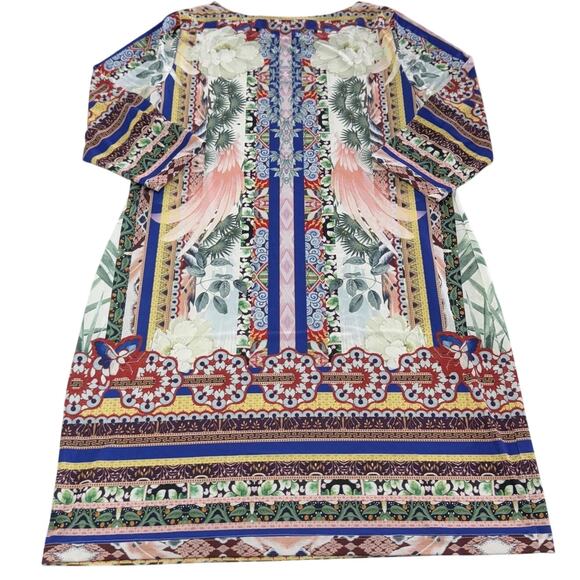 Boston Proper Dress Womens Large Boho Floral Abstract Boho Coastal Mini - Picture 3 of 9